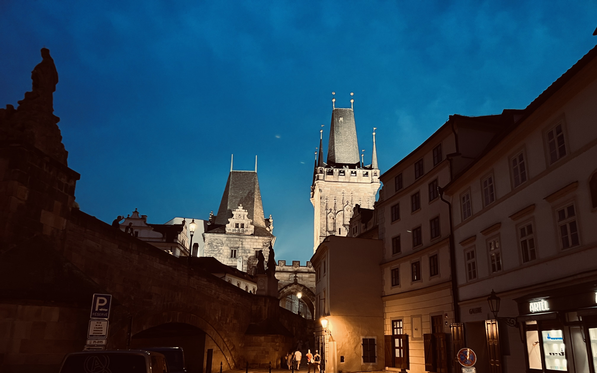 Prague at night